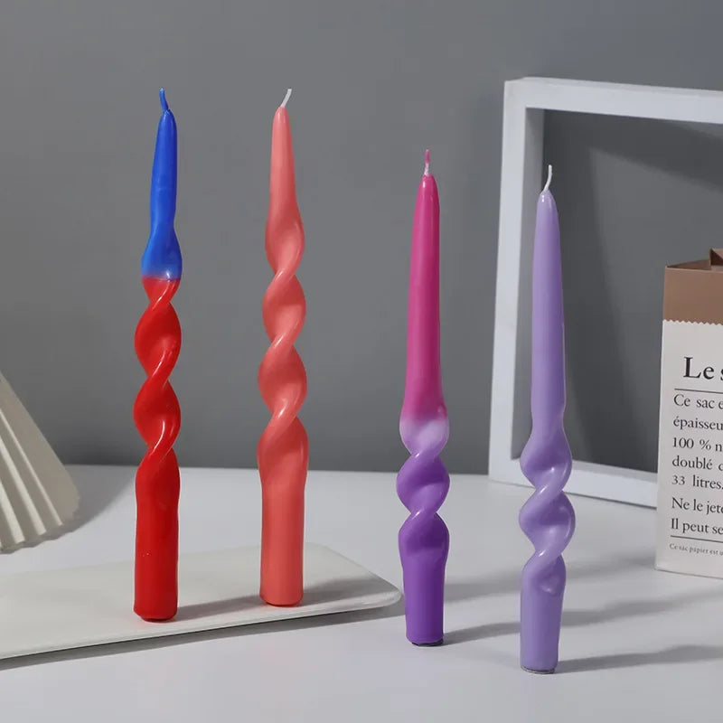 Twisted Two Tone Candles