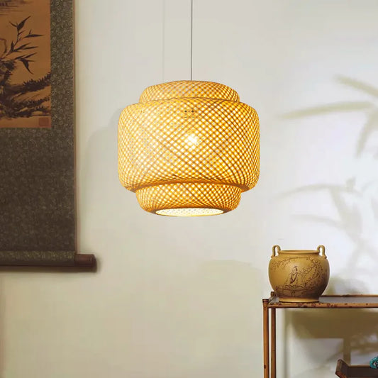 Handmade Bamboo Boho Pendant Lamp