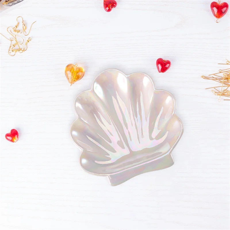 Iridescent Ceramic Shell Tray