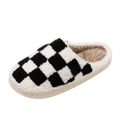 Cozy Checkerboard Slippers