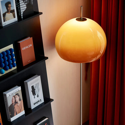 Retro Dome Orange Floor and Desk Lamp