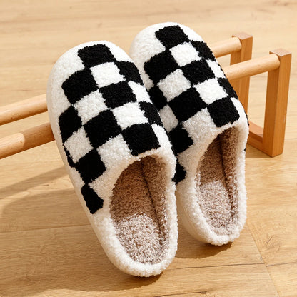 Cozy Checkerboard Slippers