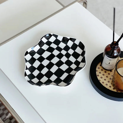 Wavy Chequered Jewellery Tray