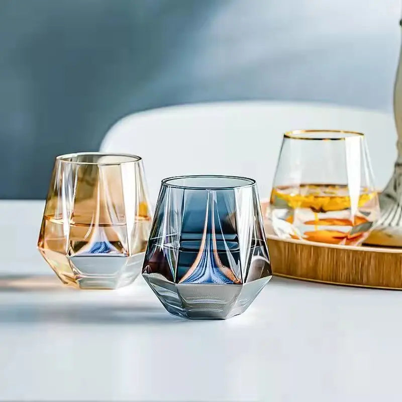 Minimalist Hexagonal Tumbler Glasses (2 pack)