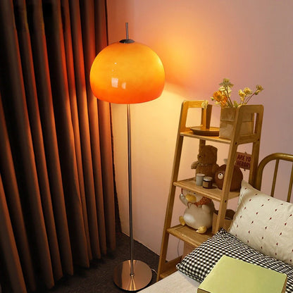 Retro Dome Orange Floor and Desk Lamp