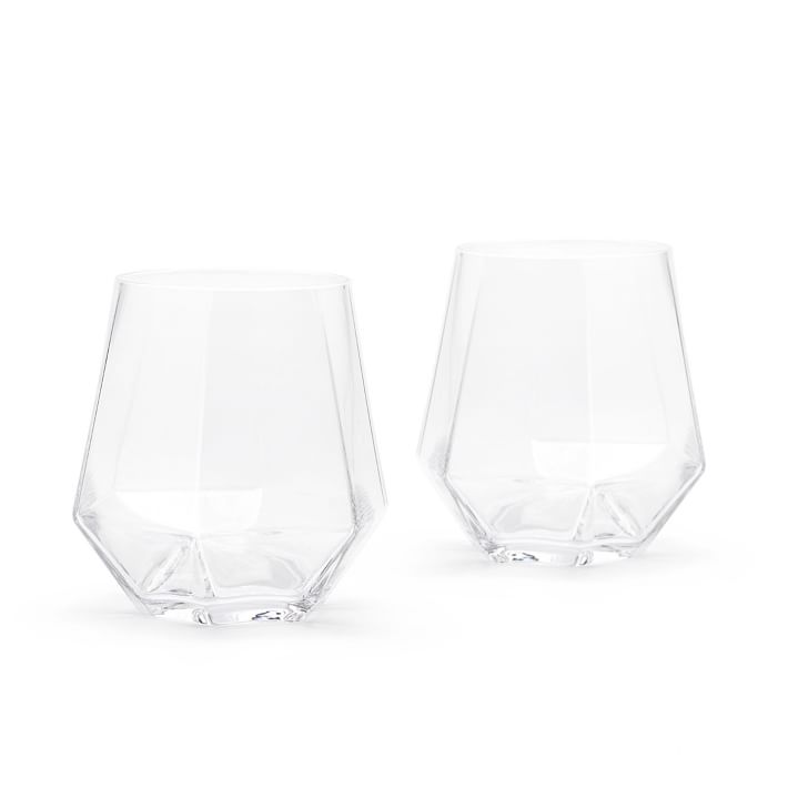 Minimalist Hexagonal Tumbler Glasses (2 pack)